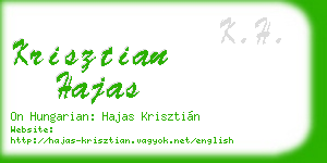 krisztian hajas business card